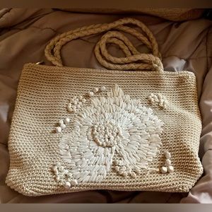 The Sake Beige Handbag Purse Shoilder Bag READ DESCRIPTION